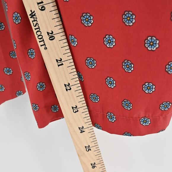 URBAN OUTFITTERS Womens Red Floral Jumpsuit Size XS Romper Belt Boho Chic Retro - Picture 8 of 14